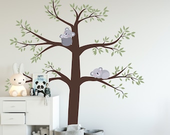 Sleeping Koala Bear Tree Wall Sticker Nursery Wall Art Wall Decal Transfer