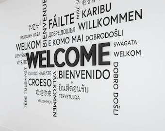 3D Welcome - Office Wall Sign - Wall Sticker - Office Decor - Reception