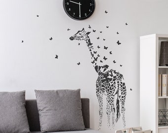 Giraffe Print Wall Sticker Decal Living Room Vinyl Transfer