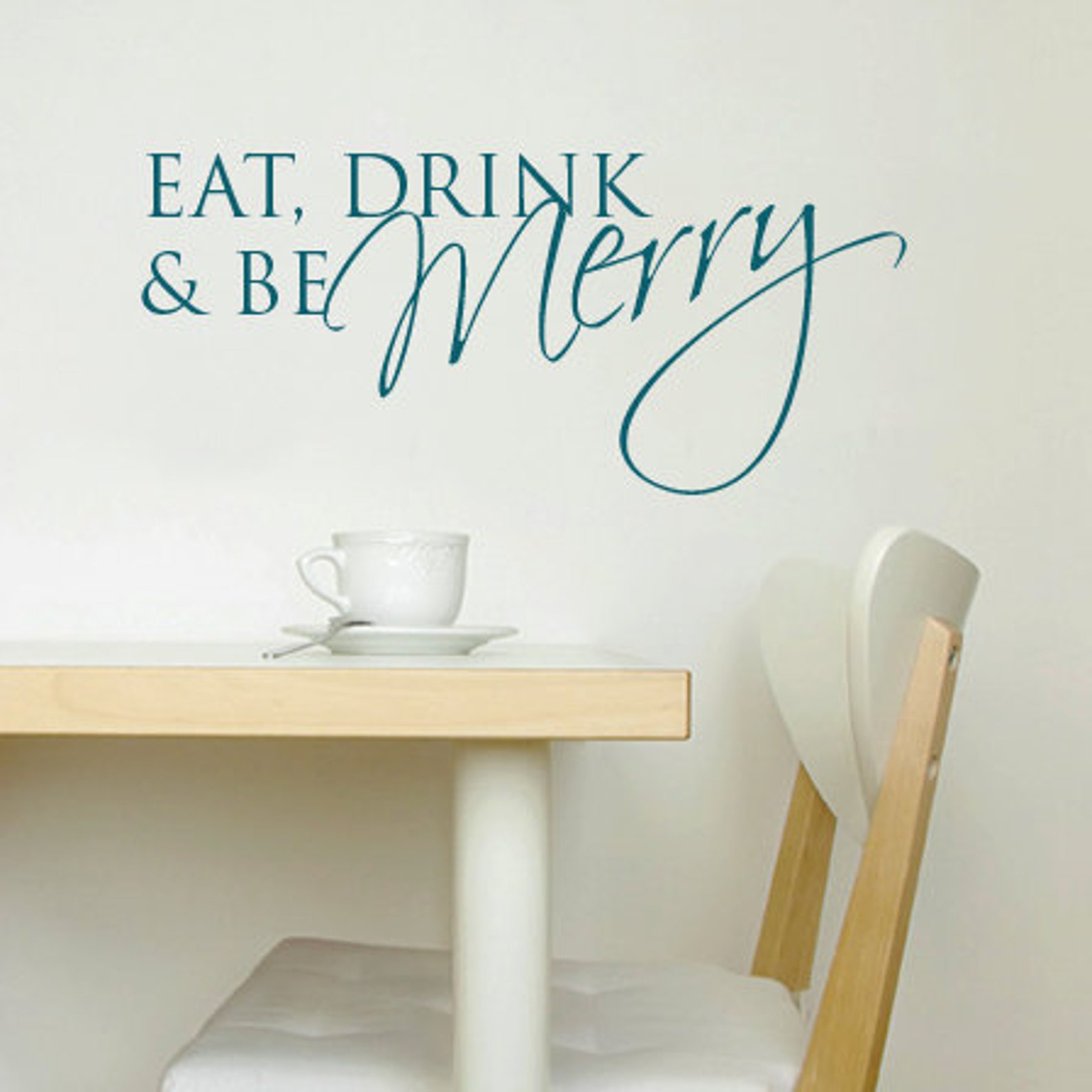 Eat Drink and Be Merry Wall Sticker Quote Mural Decal Etsy