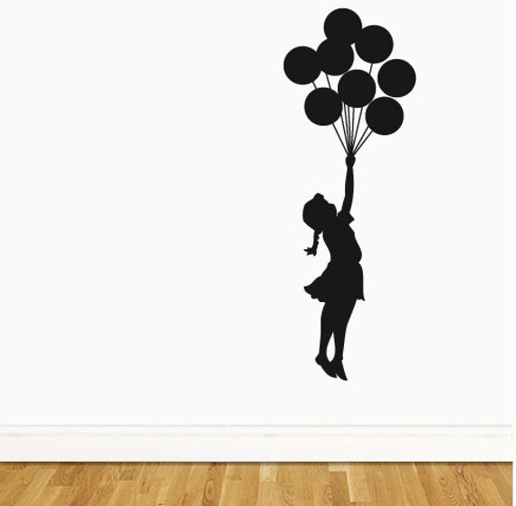 Karimoku x SYNC Brandalism Banksy Flying Balloons Girl Wall