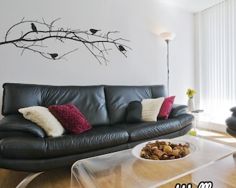 Winter Branch With Birds Wall Sticker tree wall decal