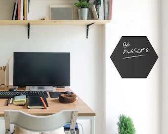 Hexagon Chalkboard Wall Sticker Write On Rub Off Vinyl