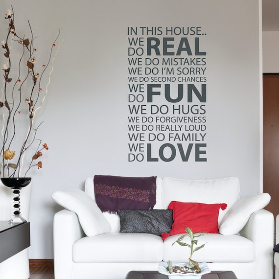 A House Is Made Of Quote Wall Sticker Decal Home Design Transfer Matt Vinyl UK