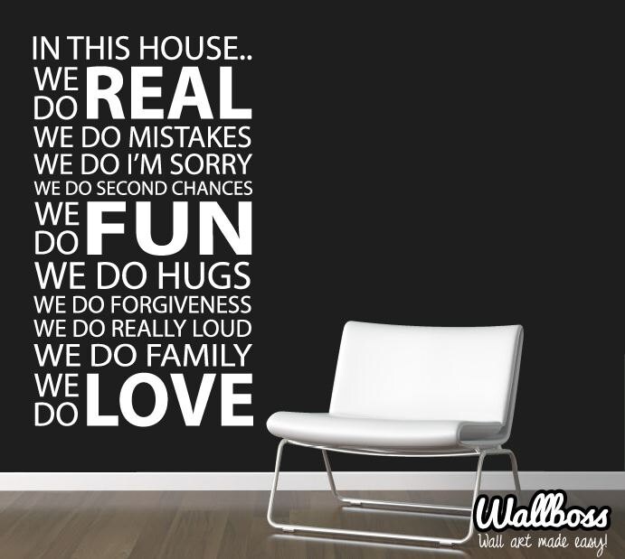 In This House We Do Wall Sticker Decal Home Vinyl Art Quote Etsy