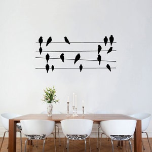 Wall sticker decals Birds On Wires Wall Stickers wall vinyl decal sticker nature art image 1