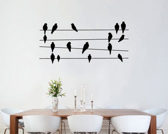 Wall sticker decals - Birds On Wires Wall Stickers wall vinyl decal sticker nature art