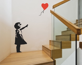 Banksy Ballon Mädchen Wandsticker