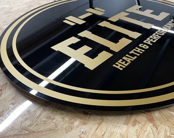 Custom Circle Sign, Round 3D Business Logo Sign,