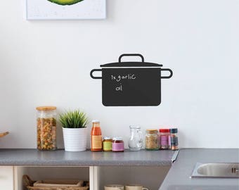 Cooking Pot Chalkboard Decal Vinyl For Kitchens