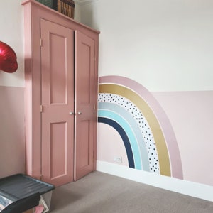 Large Rainbow Wall Sticker, Nursery Rainbow Wall Stickers, Wall Decal,