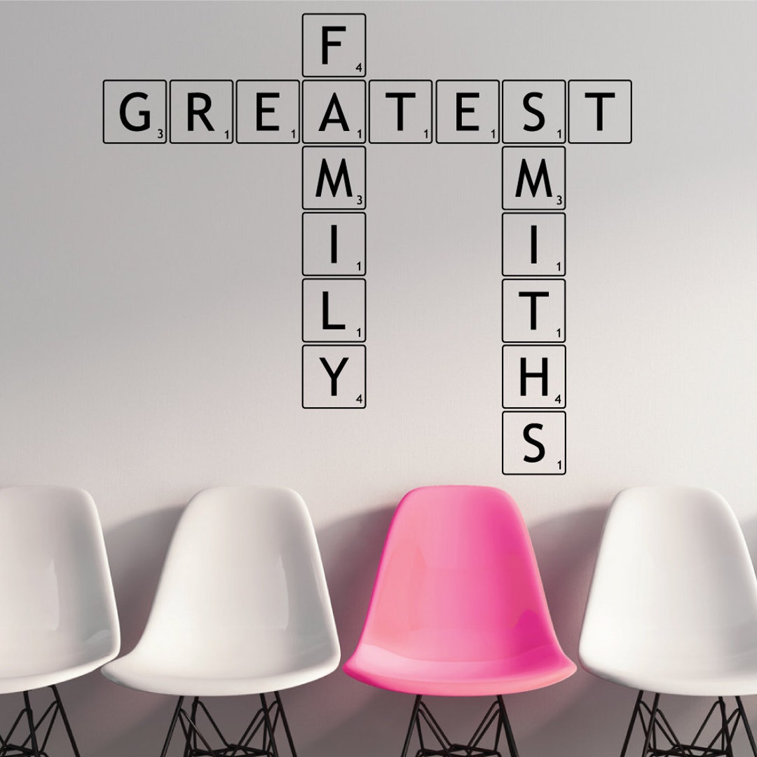 Personalised Wall Scrabble Letters Wall Decals Stickers Etsy