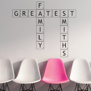 Personalised Wall Scrabble Letters Wall Decals Stickers