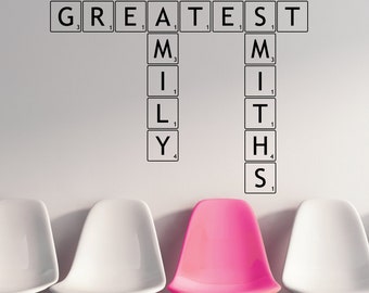 Personalised Wall Scrabble Letters Wall Decals Stickers