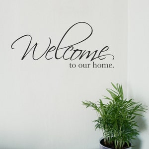 Welcome To Our Home Wall Sticker Vinyl Decal Stickers words quote mural