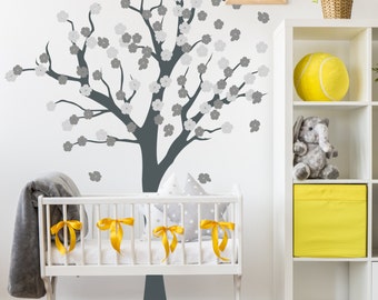 Nursery Tree Wall Decal Vinyl - Decor Sticker Large Kids Room Wall Art