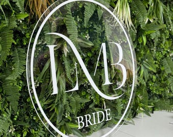 Personalised Round Sign, Circle Acrylic Wedding And Salon Sign