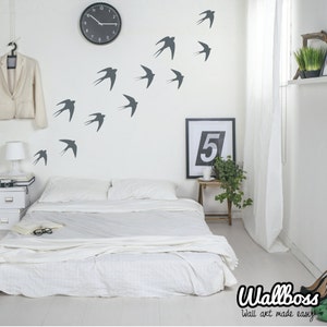 27 Schwalben-Wandaufkleber-Fliegende Vögel-Wand-Aufkleber-Vinyl