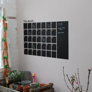 Calendario mensile - Adesivo da parete in vinile con lavagna