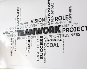 3D Teamwork Cluster, Office Wall decor, wall art,