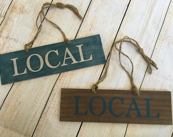 LOCAL Handpainted Wood Beach Sign - Custom, Made to Order, Hanging Beach Sign, Jersey Shore Local Sign, Custom Local Sign