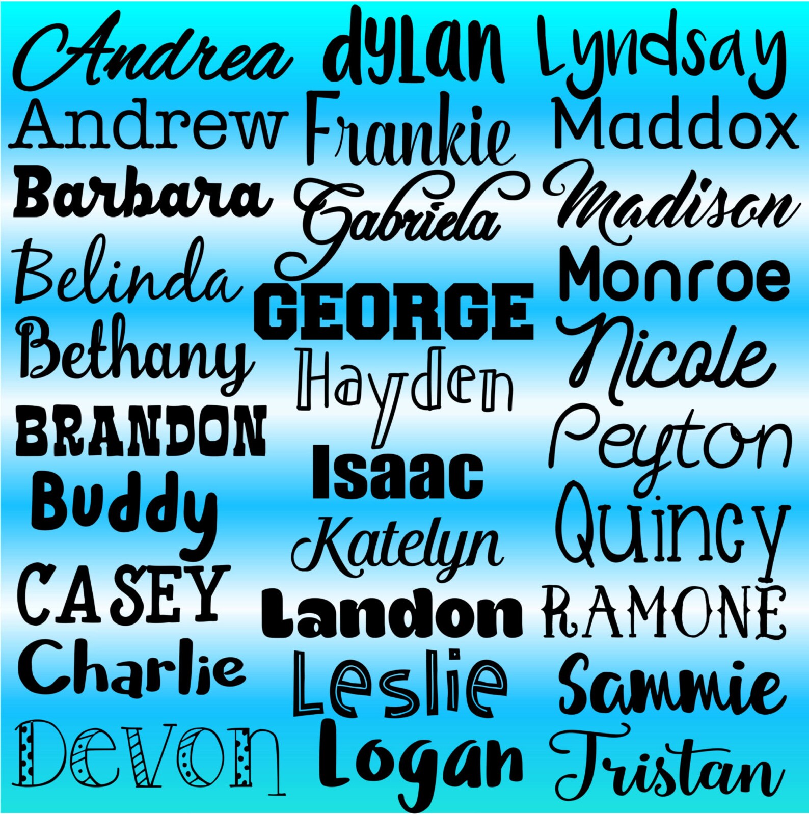 Vinyl Name Decals SINGLE WORD Vinyl Decals Permanent Vinyl Etsy