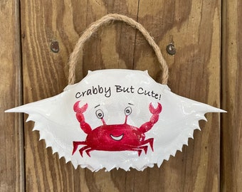 Handcrafted Blue Crab Shell Ornament – Coastal Decor