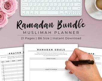 B6 - 2023 RAMADAN PLANNER Planner Bundle - 20+ Pages (printable digital download)