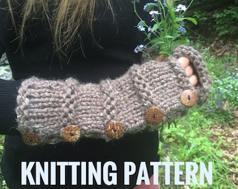 Stickmönster Outlander-inspirerade Sassenach Armvärmare Fingerlösa Vantar
