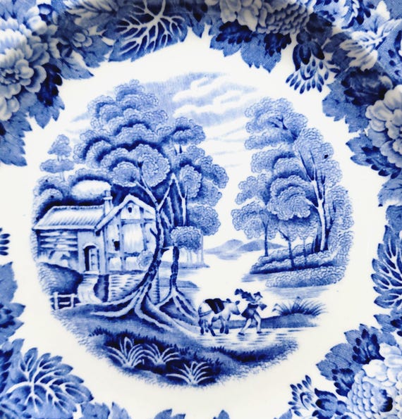 Vintage Enoch Woods Ware Plate: English Scenery, Ralph Enoch 1781