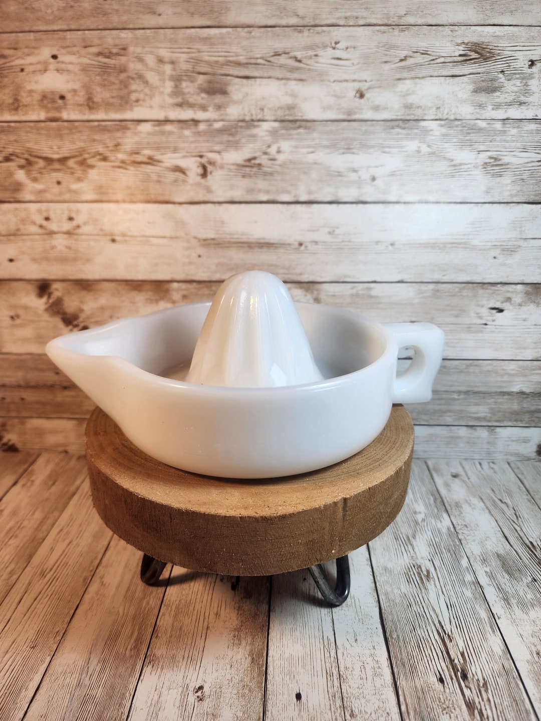 Vintage Milk Glass Sunkist Juicer Made in USA Etsy