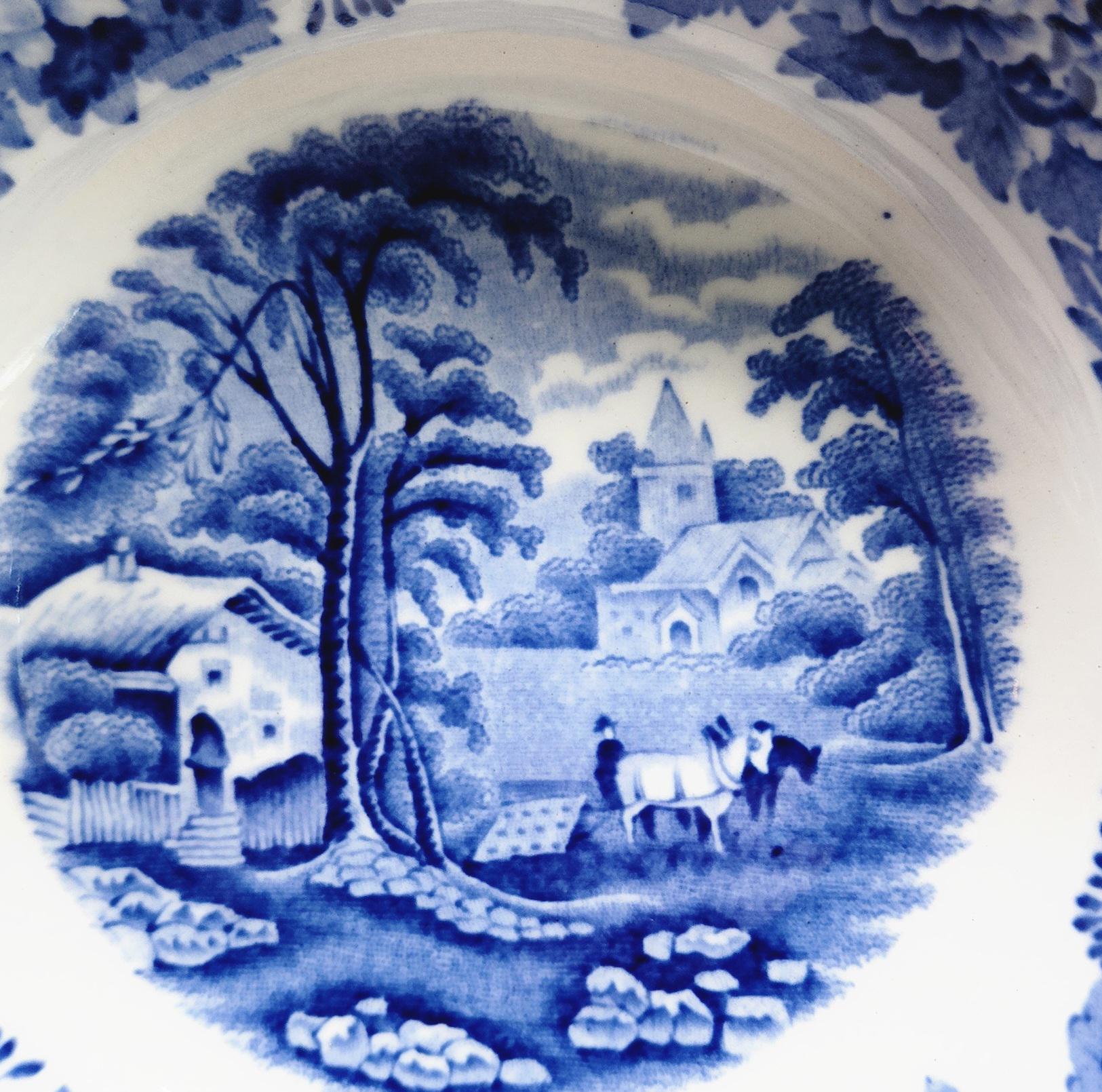 ヴィンテージの ENOCH  ロイヤルホームズ・オブ・ブリテン Vintage Enoch Woods Ware Plate: English Scenery, Ralph Enoch 1781
