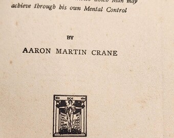 Antique "Right & Wrong Thinking" Book by Aaron Martin Crane, 1905