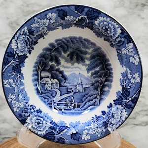 Vintage Enoch Woods Ware Plate: English Scenery, Ralph Enoch 1781-1750