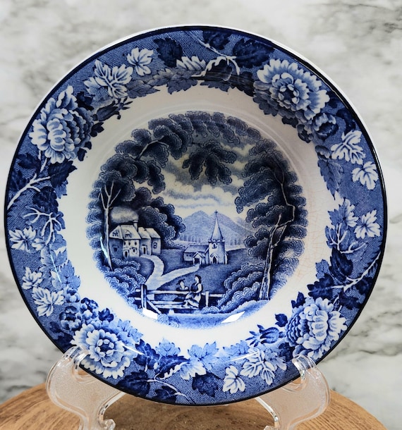 Vintage Enoch Woods Ware Plate: English Scenery, Ralph Enoch 1781