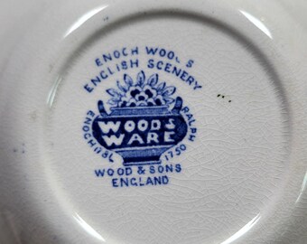 Vintage Enoch Woods Ware Plate: English Scenery, Ralph Enoch 1781