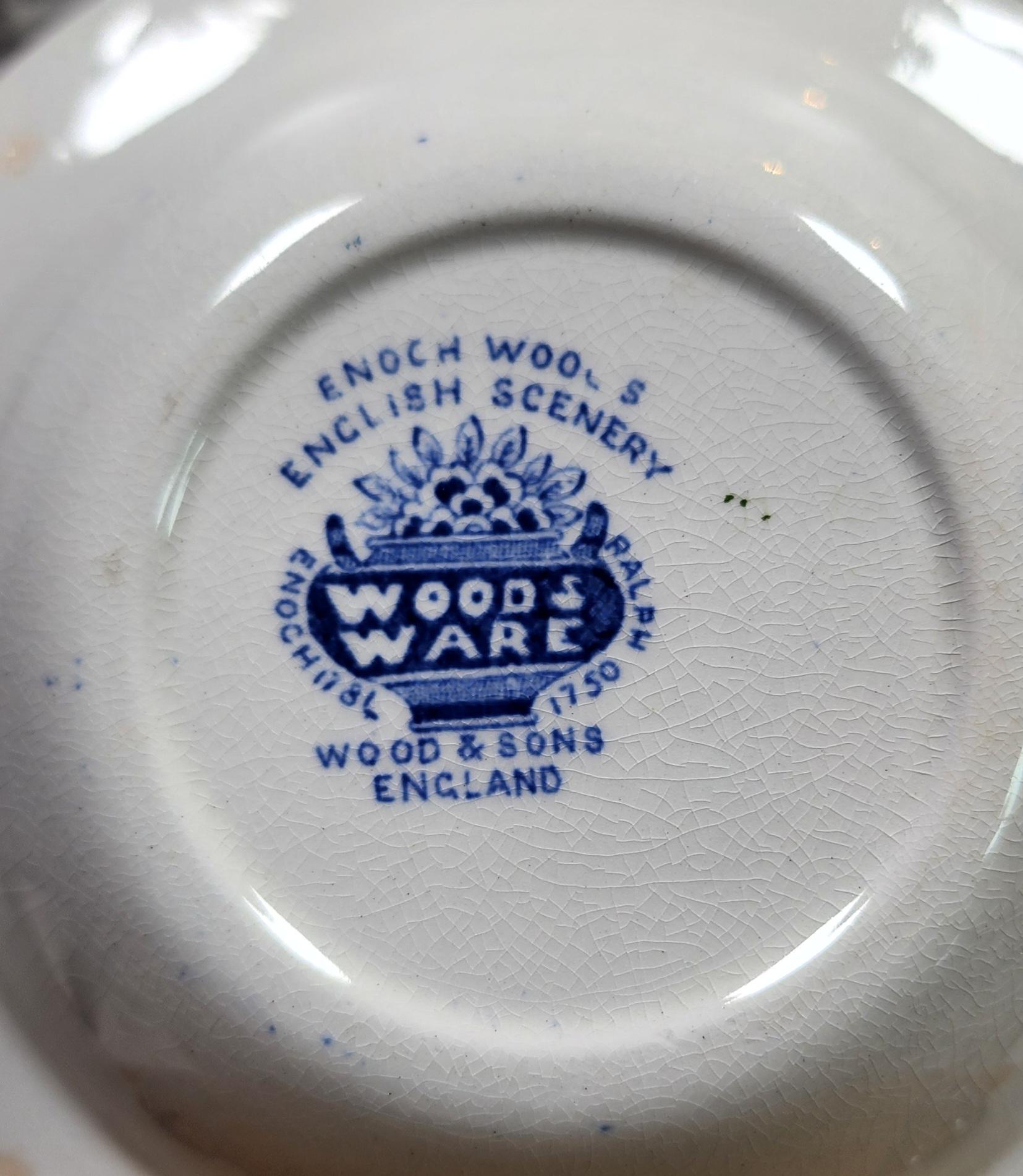 Vintage Enoch Woods Ware Plate: English Scenery, Ralph Enoch 1781