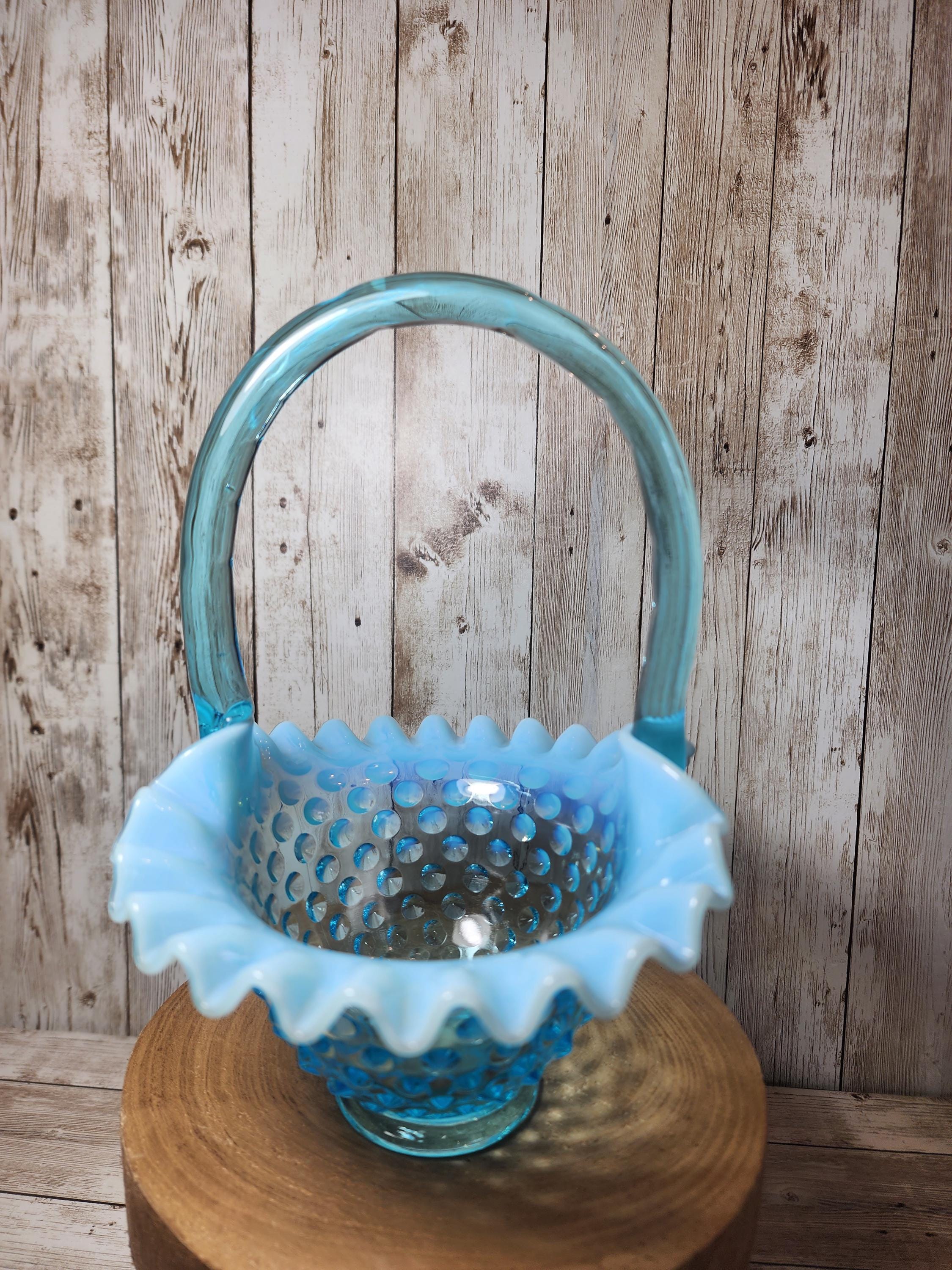 フェントン ブルーボウル Vintage Fenton Blue Oval Bowl - 11 5/8