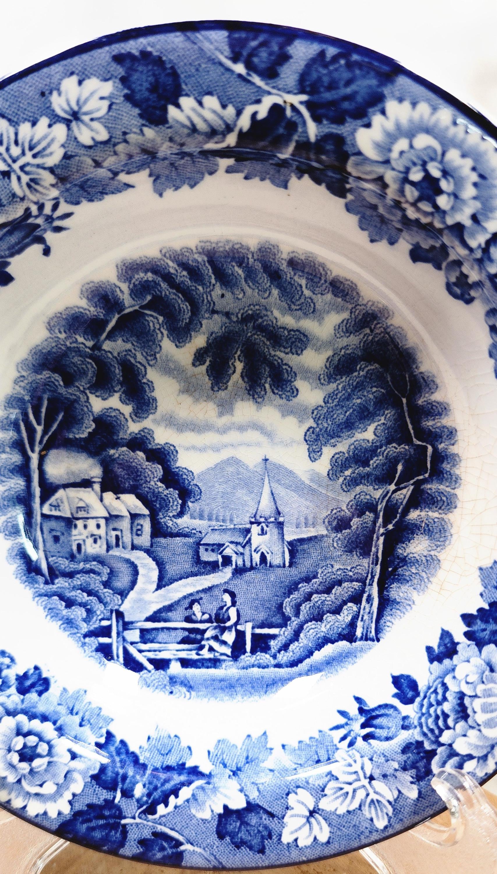 Vintage Enoch Woods Ware Plate: English Scenery, Ralph Enoch 1781