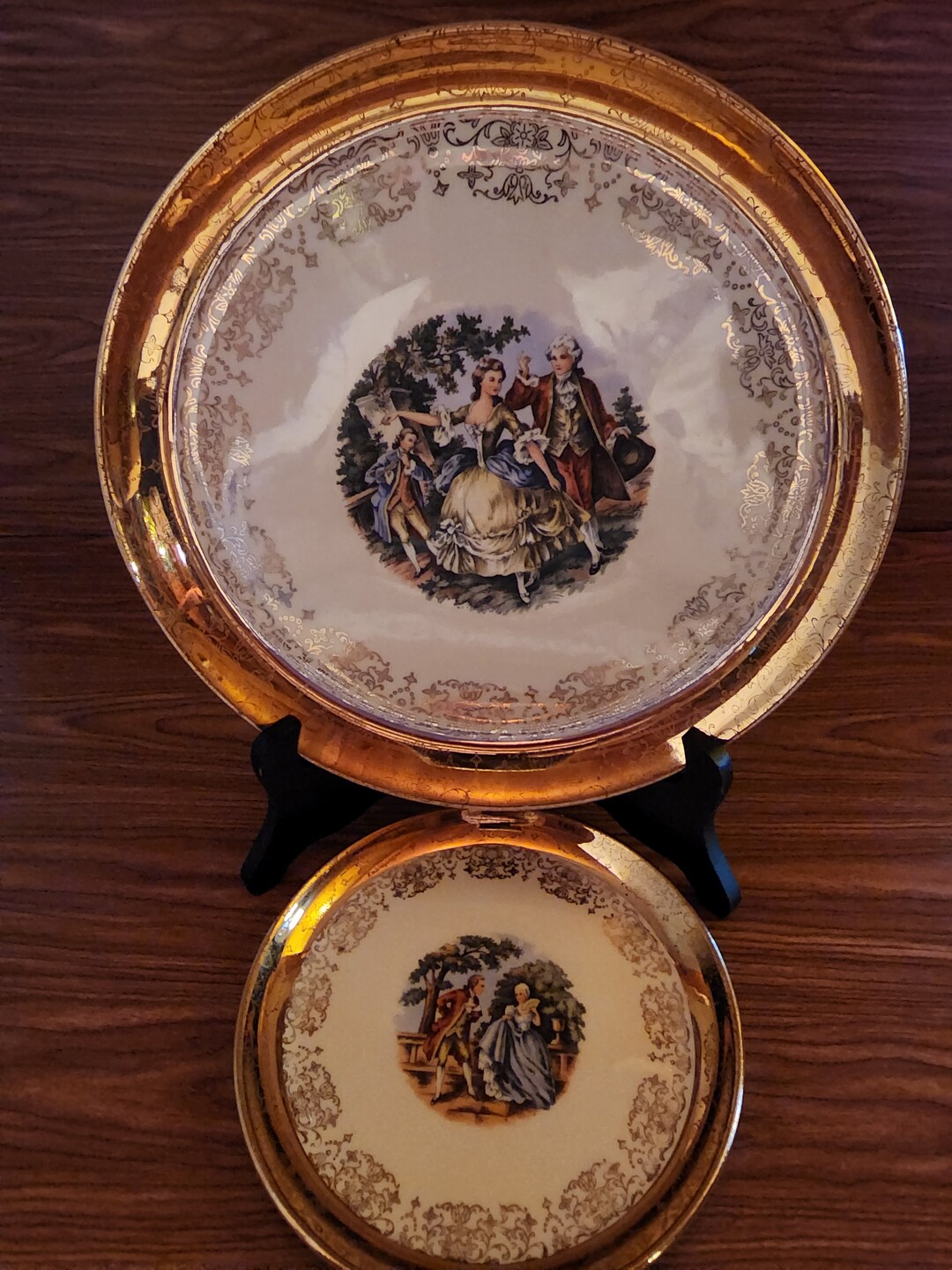 Vintage Crestogold Hand Painted Plates by Sabin 22K Etsy