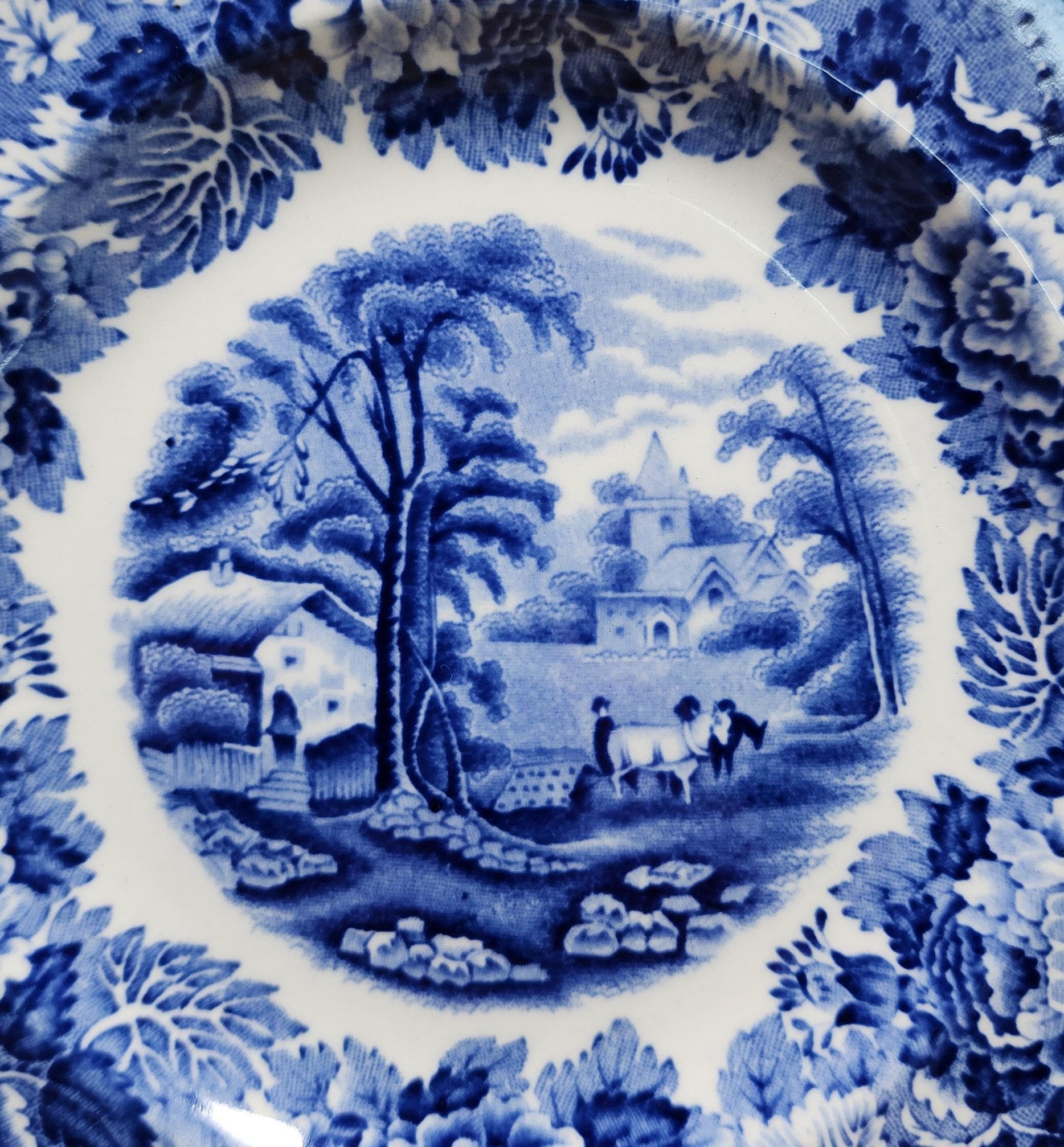 Vintage Enoch Woods Ware Plate: English Scenery, Ralph Enoch 1781