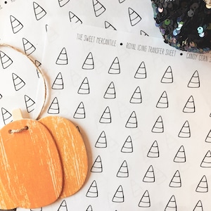 3/4&quot; Candy Corn Royal Icing Transfer Sheet