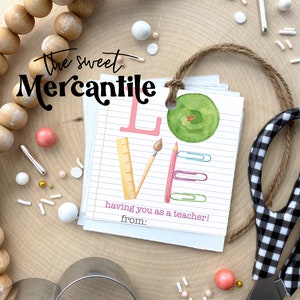 Teacher Valentine Tag | Teacher Valentine Card | Valentine Gets Card