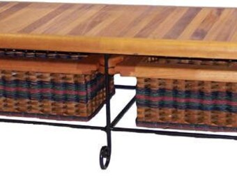 Items Similar To Teak Wooden Bench Boat Shaped Coffee Table