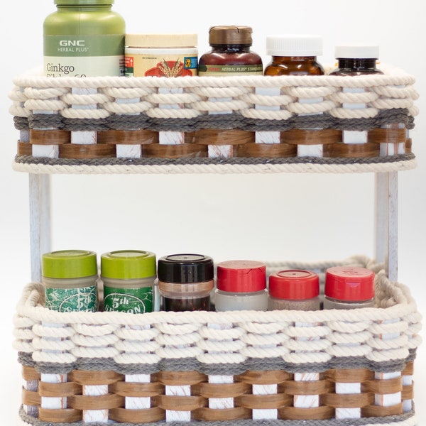 Cesta doble para pan Cottage Grey