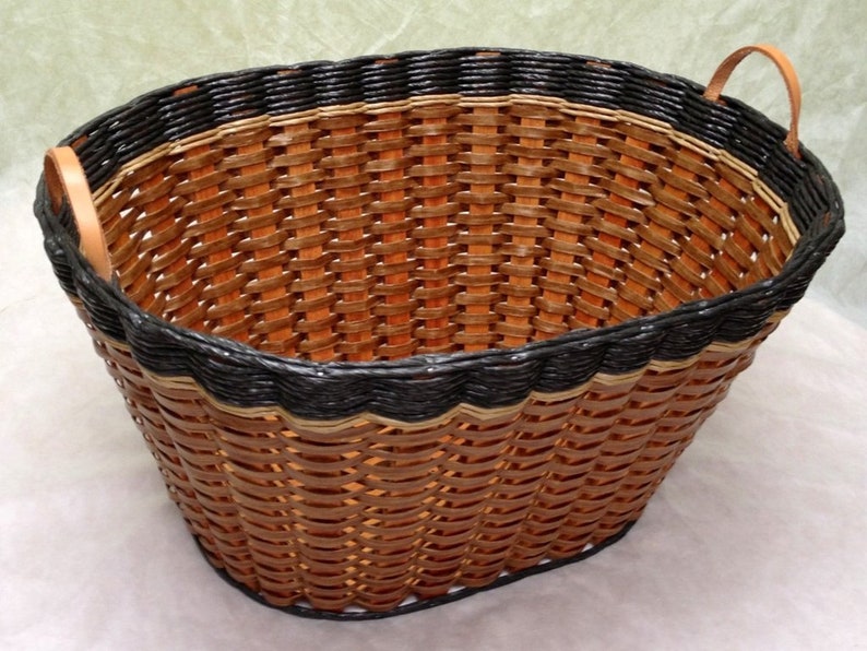 Laundry Basket With Leather Handles Etsy