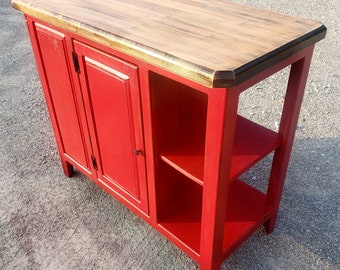 Farmhouse Island 24x44 with Old world black distress mahogany counter top