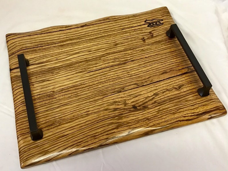 Charcuterie BoardZebra Wood w/waned edge Etsy