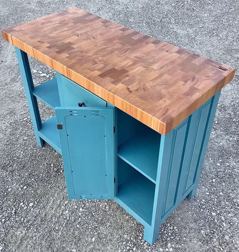 Farmhouse Kitchen Island 22x48 Mahogany End Grain Butcher Etsy
