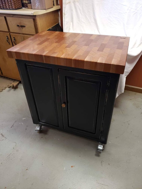 Farmhouse Kitchen Island 22 X 34 Top Butcher Block Farmhouse Kitchen Island 22 X 34 Top, Black Kitchen Island With Butcher Block Top
